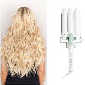 Mane 1.25” Jumbo Hair Waver and Interchangeable Base Set Mermaid NEW Retail $100